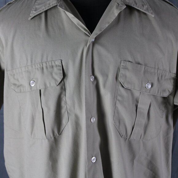 Vintage Button-Down Shirt - Greyhound Bus Driver Shirt- Men's Extra-Large - Picture 2 of 10